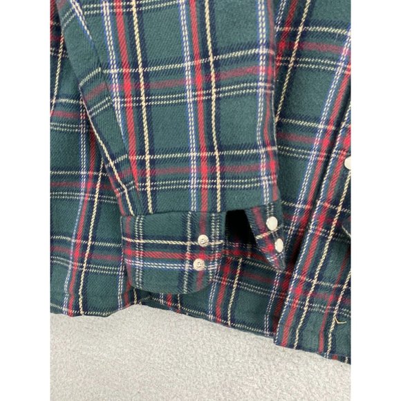 VINTAGE Five Brothers Shirt Men Large Jacket Plaid USA Snap Quilt Lined Flannel - Picture 7 of 11